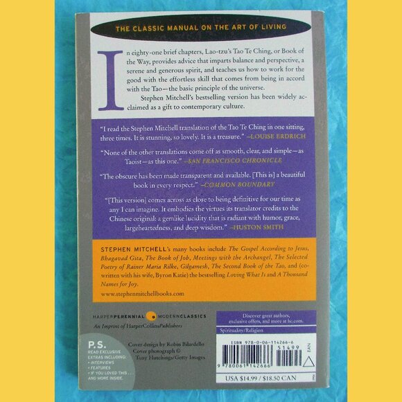 Book: Tao Te Ching by Lao-tzu, translated by Stephen Mitchell - Picture 16 of 16